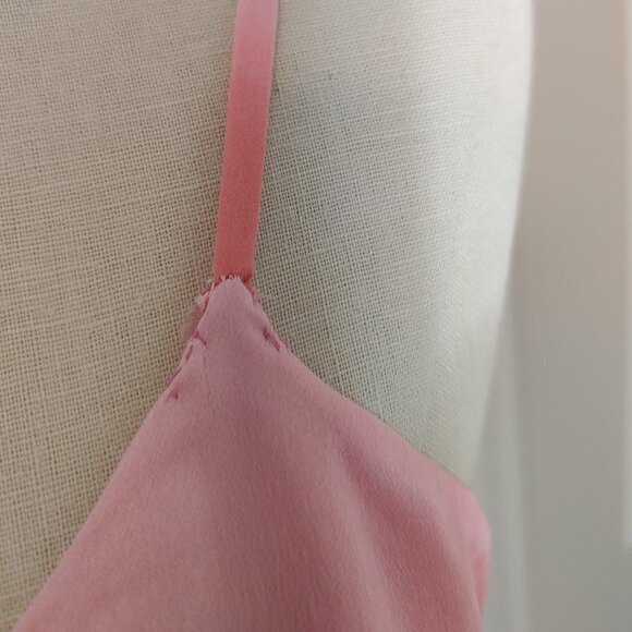 Vintage Silk Slip Sun Dress 90's Y2K Fairy Core Boho Sundress Tie Dye Going Out - Picture 9 of 11